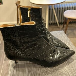 “DEAR FRANCES” Kit Crocodile Ankle Bootie
